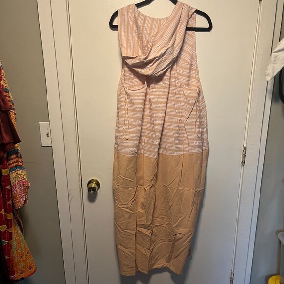 NWT Free People Neutrals Oversize Striped Hoodie Dress Beige/Neutral Women’s S - Picture 5 of 6